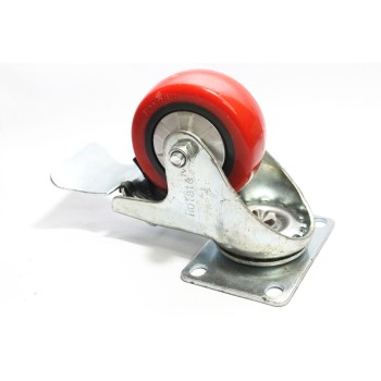 PU Polyurethane Trolley Wheels Heavy Duty (Red)